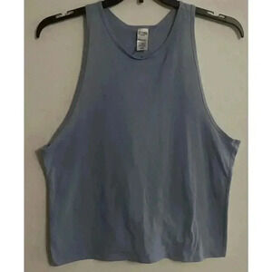 Victoria's Secret‎ Sport Womens Tank Large Gray Keyhole Knot Back Yoga Active